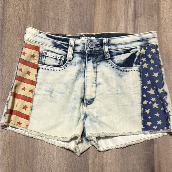 Mossimo Supply Co. Women's Blue and Red Star Shorts - Picture 2 of 5